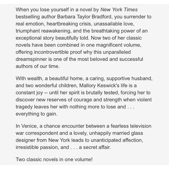 Barbara Taylor Bradford: Everything to Gain + A Secret Affair (Paperback) - Picture 4 of 4